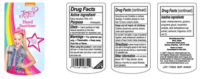 Image Of Label (Nickelodeon Jojo Siwa Hand Sanitizer 2 Oz)